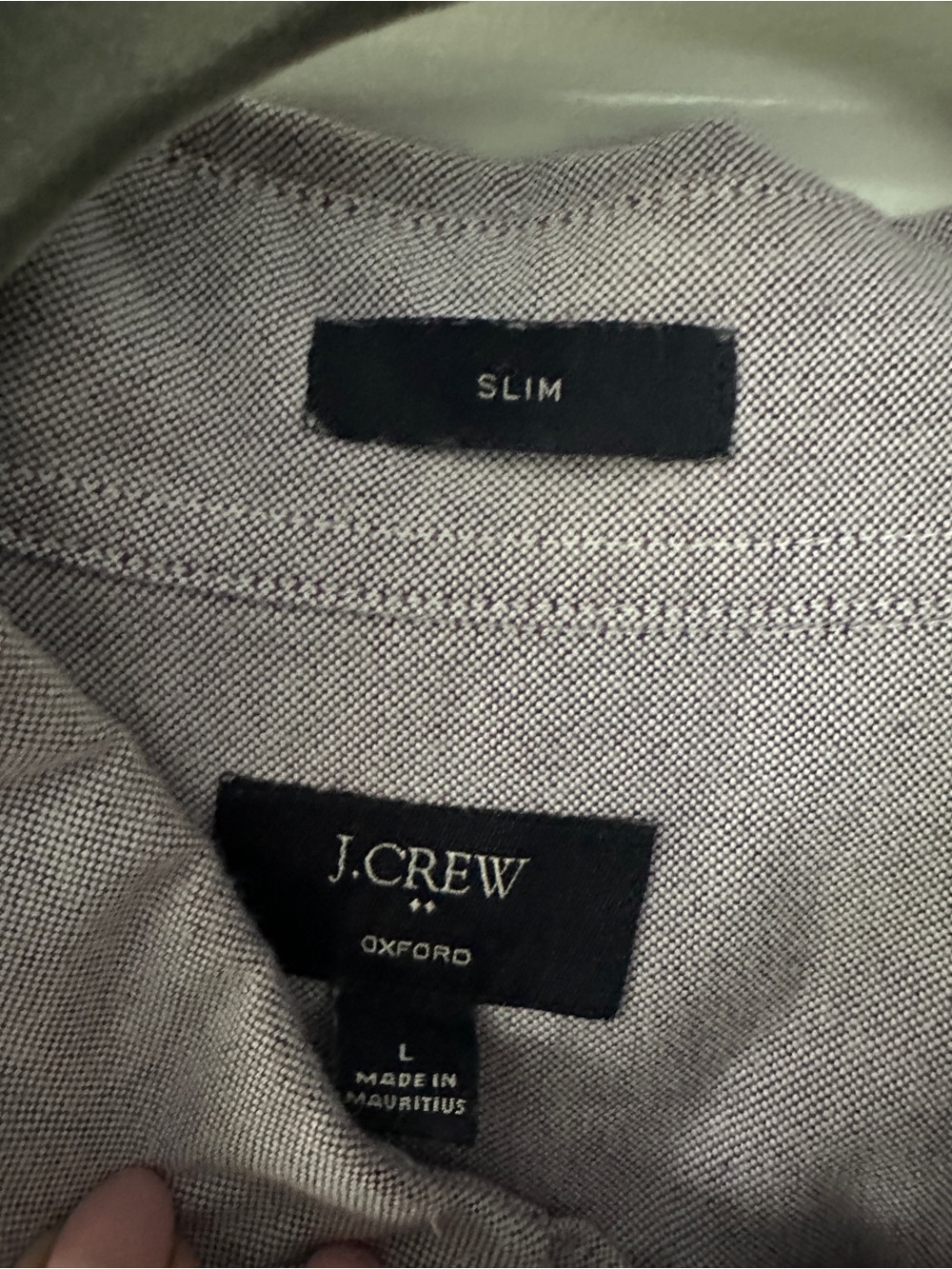 J.Crew Oxford Slim Fit Button Down Shirt Men’s Large Purple Lavender 100% Cotton - Picture 4 of 5